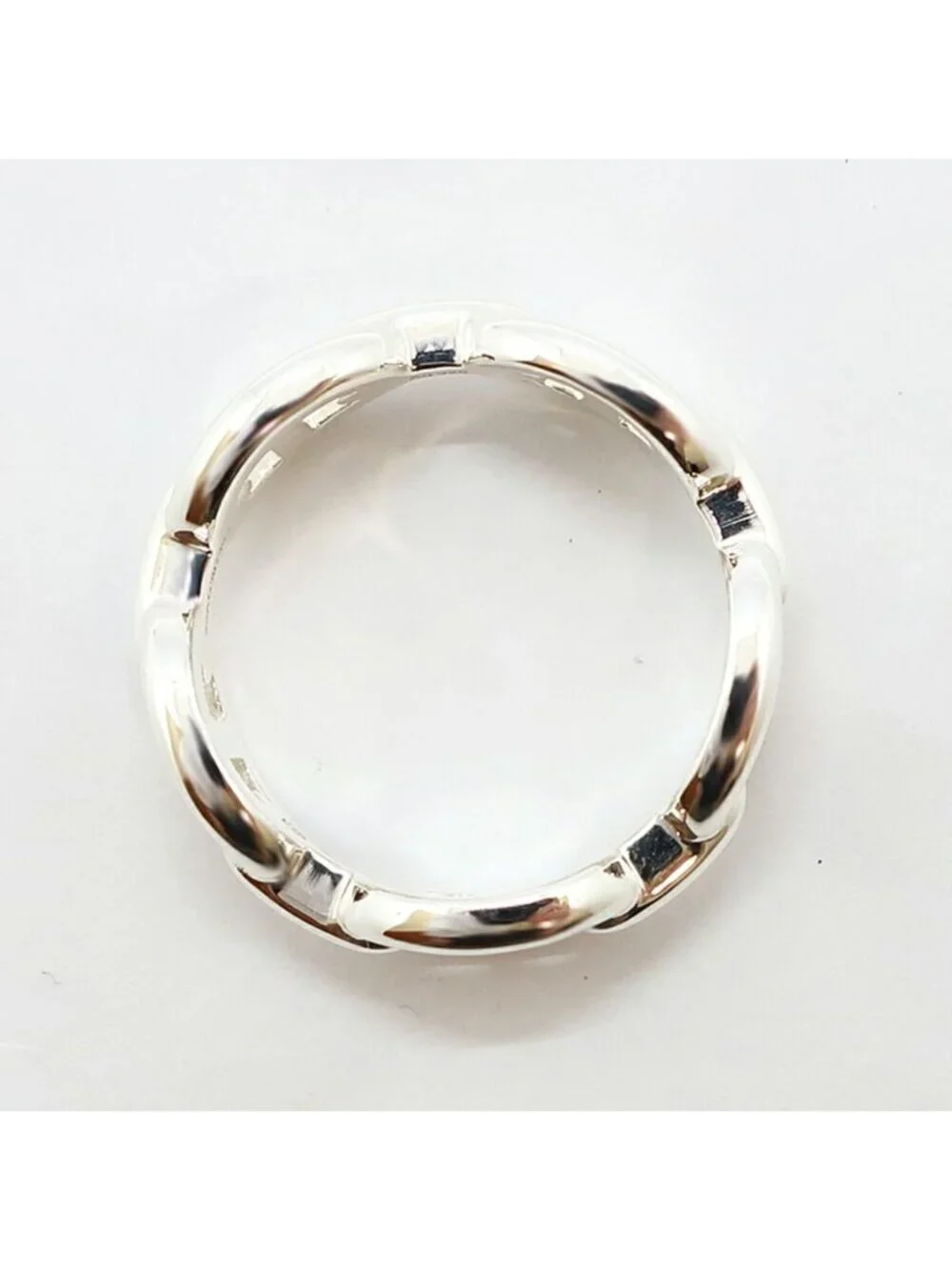 Hermes Heaven Chaine D'ancre Ring PM Small 59 Silver